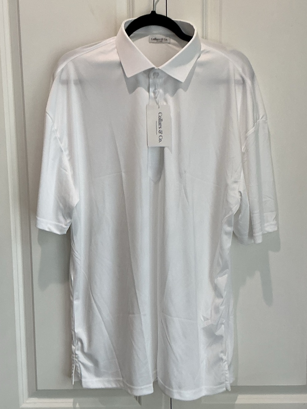 Collared White Short-Sleeve Polo by Collars & Co